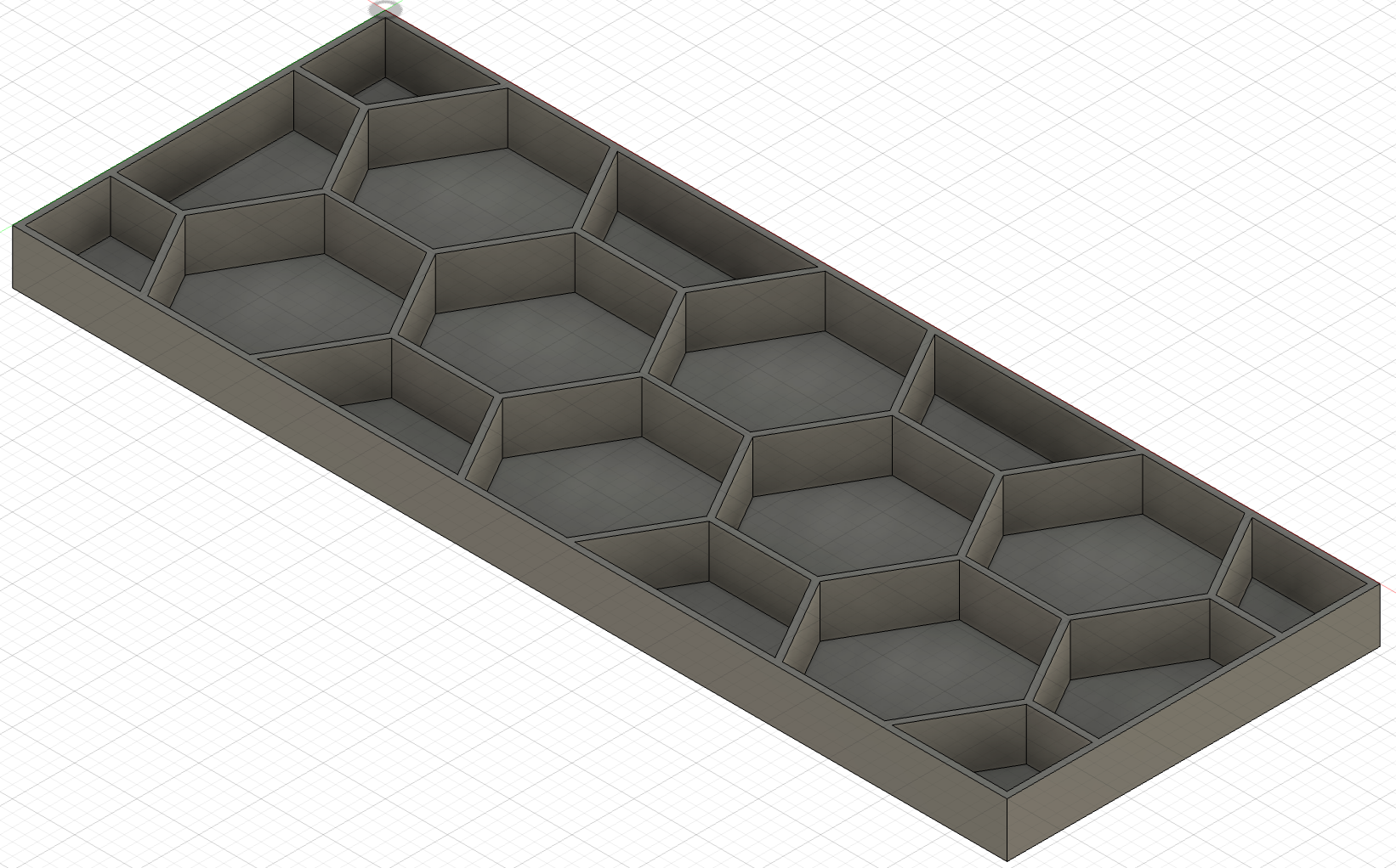 Cellular internal reinforcement floor concept in Fusion 360