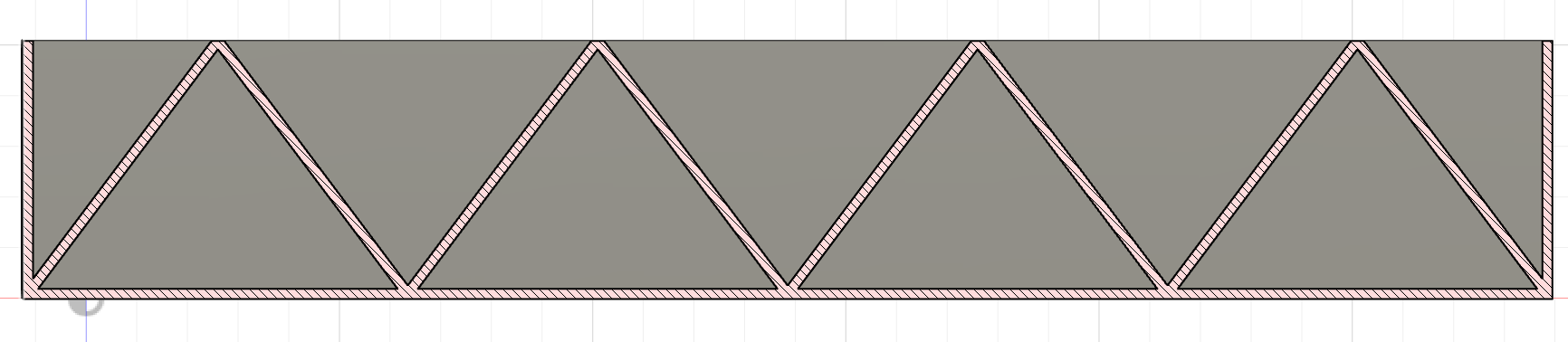 Truss-like triangular wall section in Fusion 360